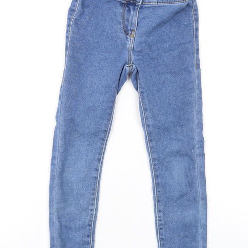 TU Girls Blue Cotton Jegging Jeans Size 6 Years Regular Button