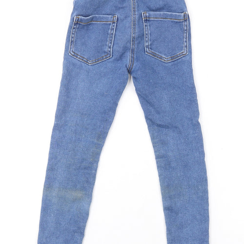 TU Girls Blue Cotton Jegging Jeans Size 6 Years Regular Button
