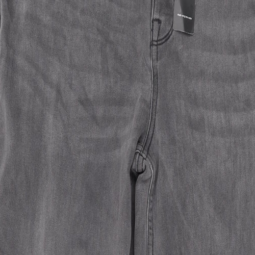 TU Mens Grey Cotton Straight Jeans Size 30 in L31 in Regular Zip