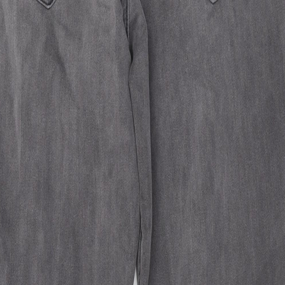 TU Mens Grey Cotton Straight Jeans Size 30 in L31 in Regular Zip