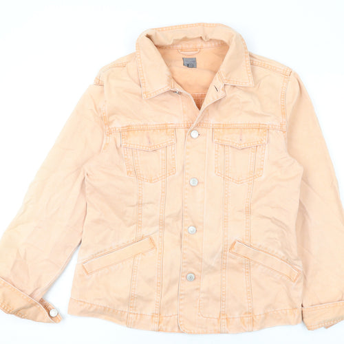Montego Womens Orange Jacket Size 12 Button