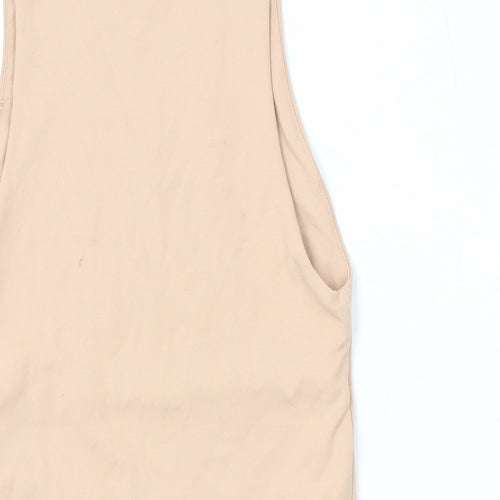 Zara Womens Pink Polyamide Bodysuit One-Piece Size S L10 in Snap