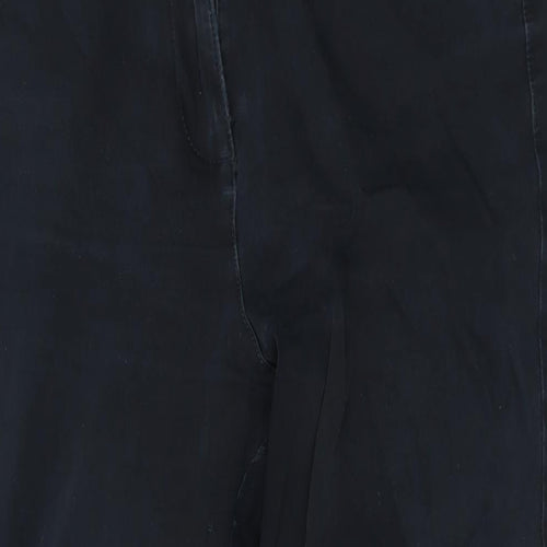 Marks and Spencer Womens Black Cotton Straight Jeans Size 10 L28 in Regular Zip