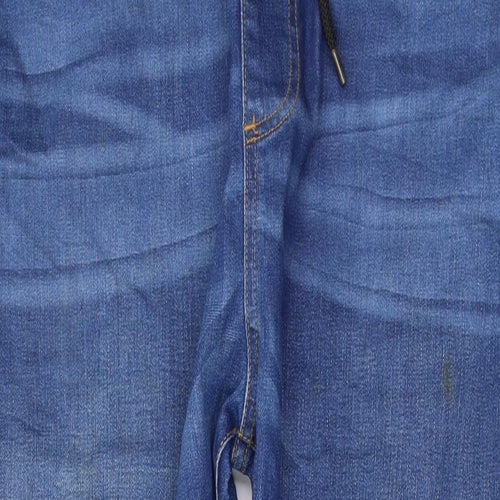 River Island Mens Blue Cotton Tapered Jeans Size 40 in L26 in Regular Drawstring