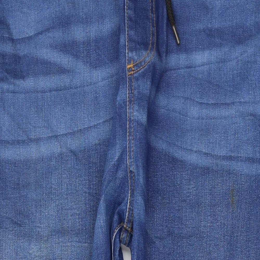 River Island Mens Blue Cotton Tapered Jeans Size 40 in L26 in Regular Drawstring
