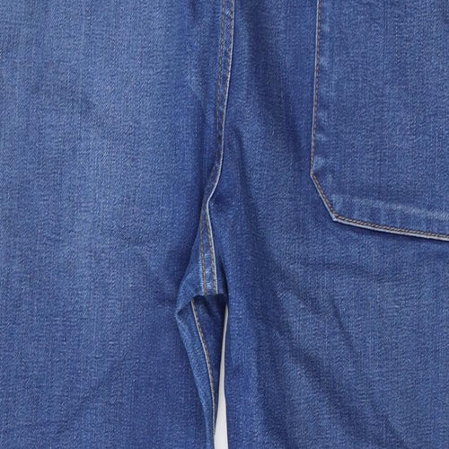 River Island Mens Blue Cotton Tapered Jeans Size 40 in L26 in Regular Drawstring