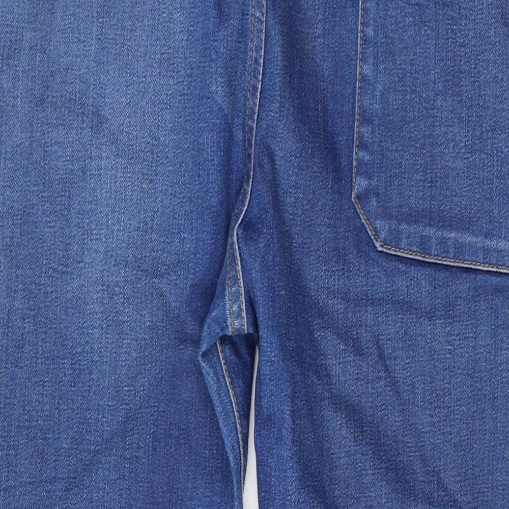 River Island Mens Blue Cotton Tapered Jeans Size 40 in L26 in Regular Drawstring