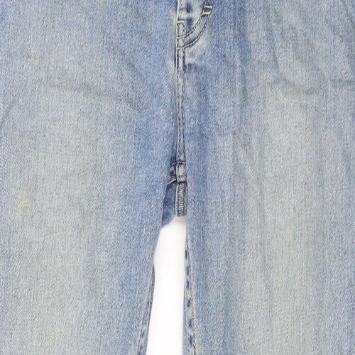 Topman Mens Blue Cotton Skinny Jeans Size 28 in L30 in Regular Zip