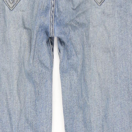 Topman Mens Blue Cotton Skinny Jeans Size 28 in L30 in Regular Zip