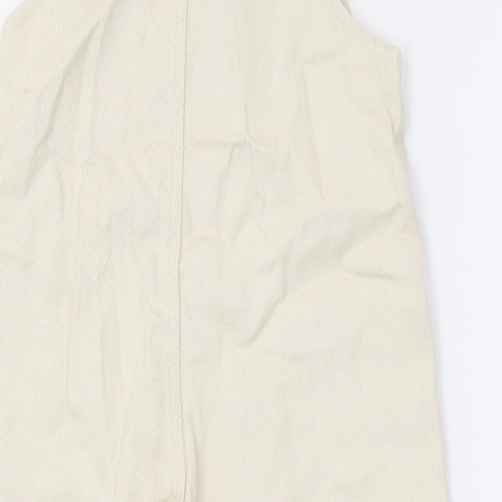SheIn Girls Beige Floral Cotton Dungaree One-Piece Size 5 Years L14 in Hook & Eye