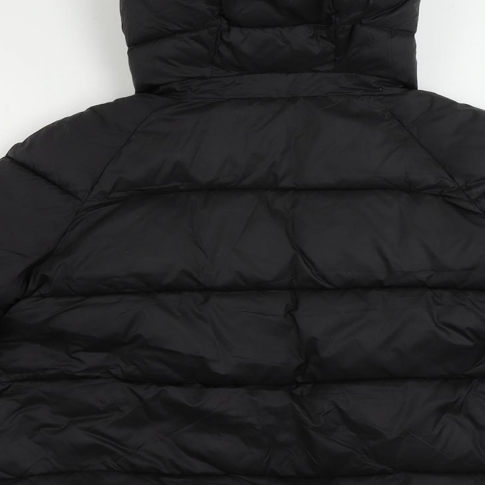 Zara Womens Black Puffer Jacket Jacket Size S Zip - Hooded
