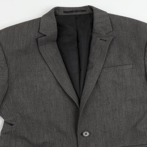 ASOS Mens Grey Polyester Jacket Suit Jacket Size 40 Regular