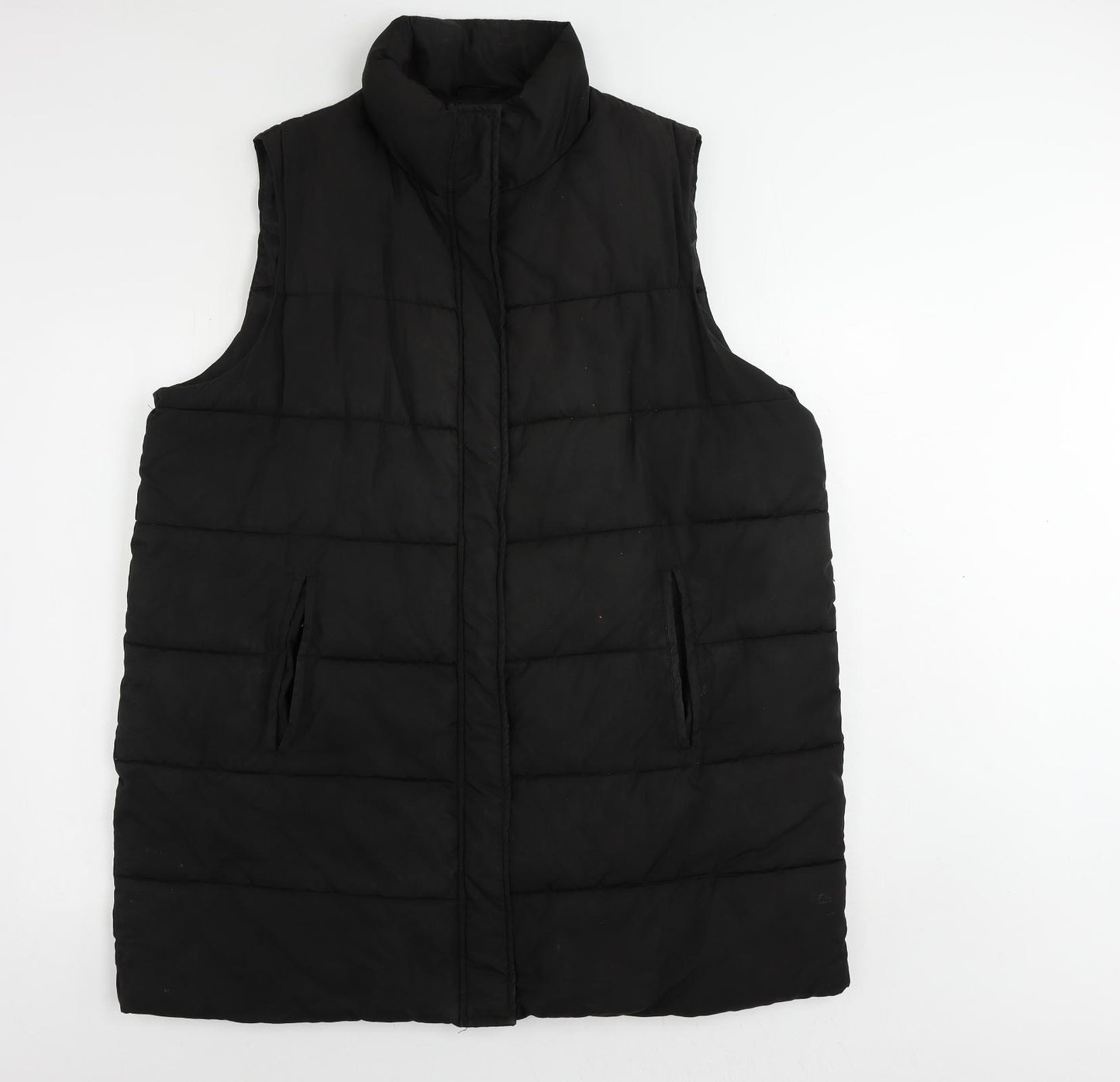New Look Womens Black Gilet Jacket Size 18 Zip