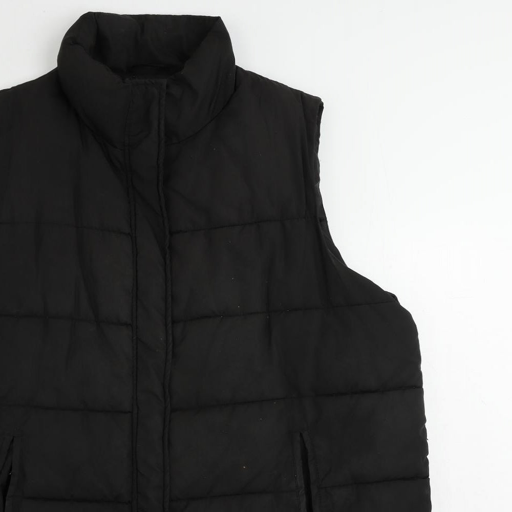 New Look Womens Black Gilet Jacket Size 18 Zip