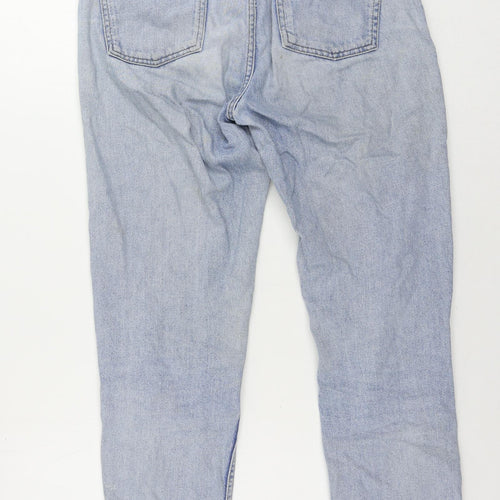 Topshop Womens Blue Cotton Mom Jeans Size 28 in L30 in Regular Zip