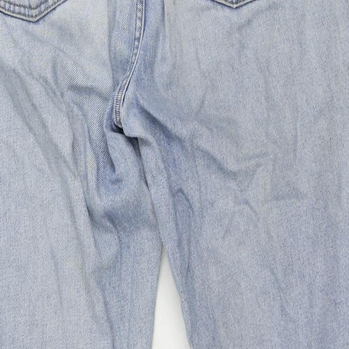 Topshop Womens Blue Cotton Mom Jeans Size 28 in L30 in Regular Zip
