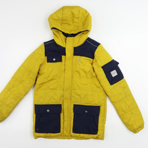 Regatta Boys Yellow Quilted Jacket Size 11-12 Years Zip - Hooded