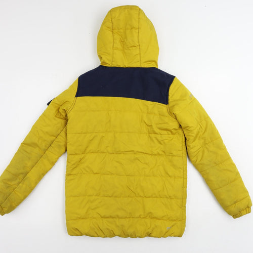 Regatta Boys Yellow Quilted Jacket Size 11-12 Years Zip - Hooded