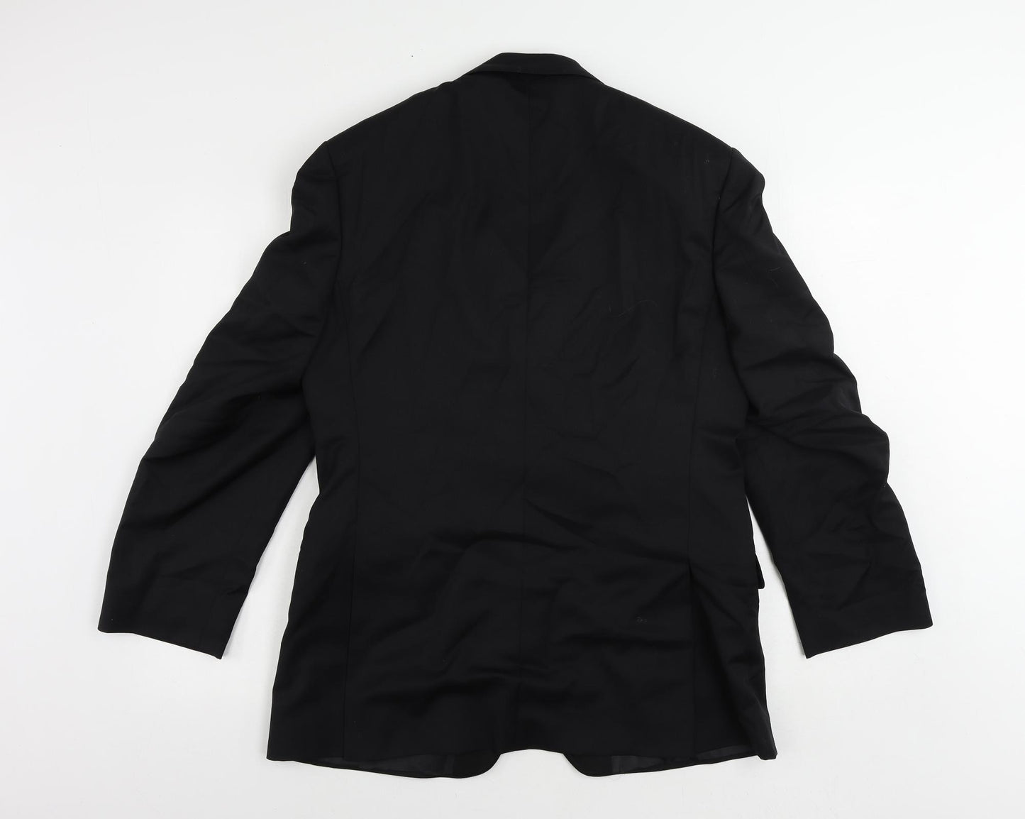 Jaeger Mens Black Wool Tuxedo Suit Jacket Size 40 Regular