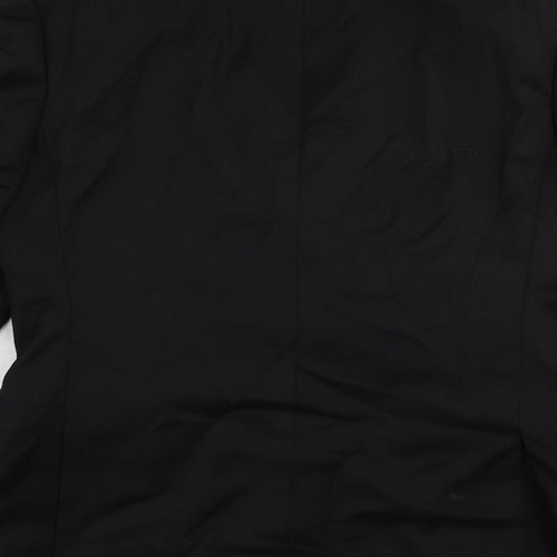 Jaeger Mens Black Wool Tuxedo Suit Jacket Size 40 Regular