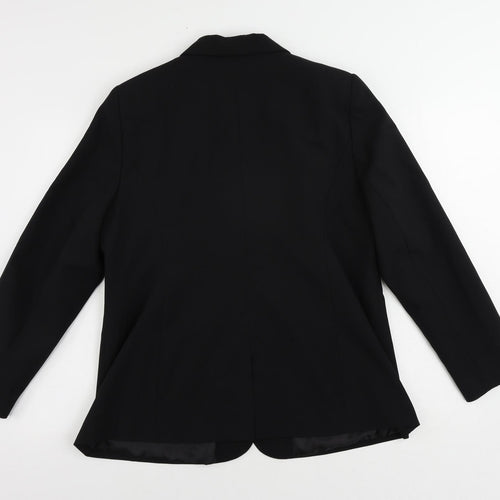 Anthology Womens Black Jacket Blazer Size 16 Button