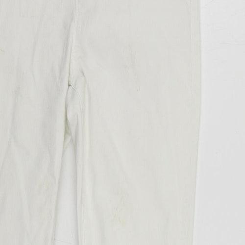 Dorothy Perkins Womens White Cotton Jegging Jeans Size 12 L27 in Regular - Elastic Waist