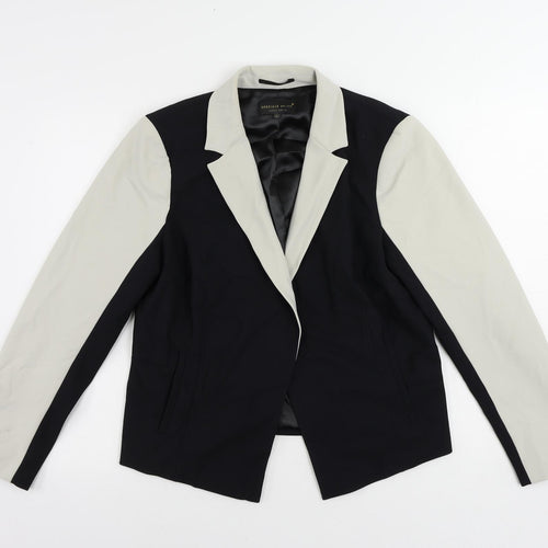 Per Una Womens Black Jacket Blazer Size 16 Button