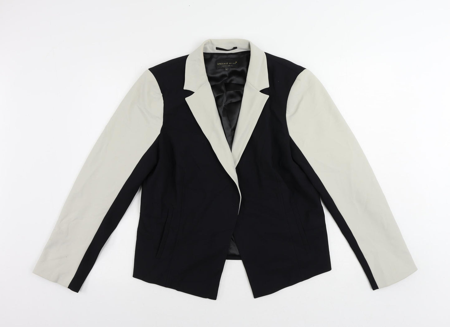 Per Una Womens Black Jacket Blazer Size 16 Button