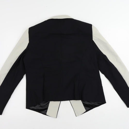 Per Una Womens Black Jacket Blazer Size 16 Button