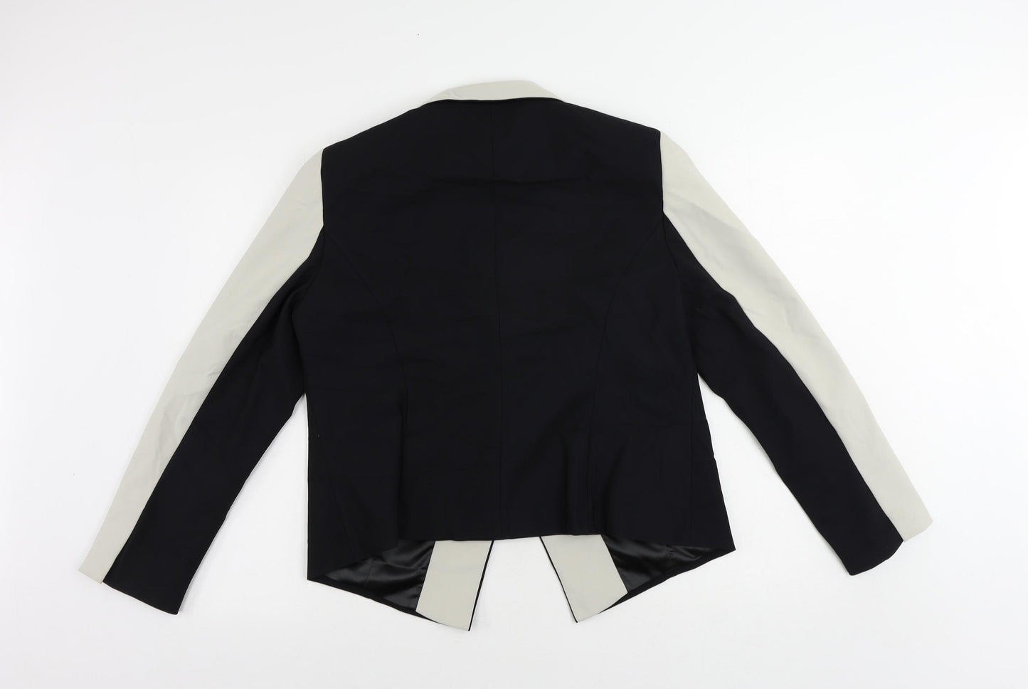 Per Una Womens Black Jacket Blazer Size 16 Button