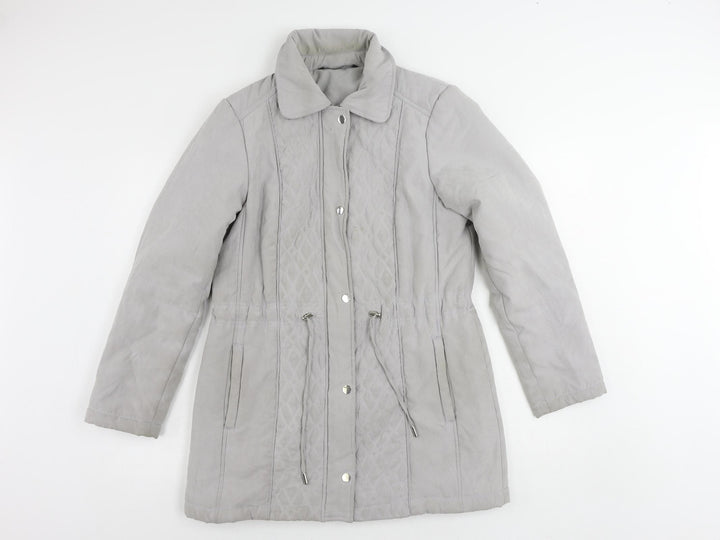 Bonmarché Womens Grey Overcoat Coat Size 10 Zip