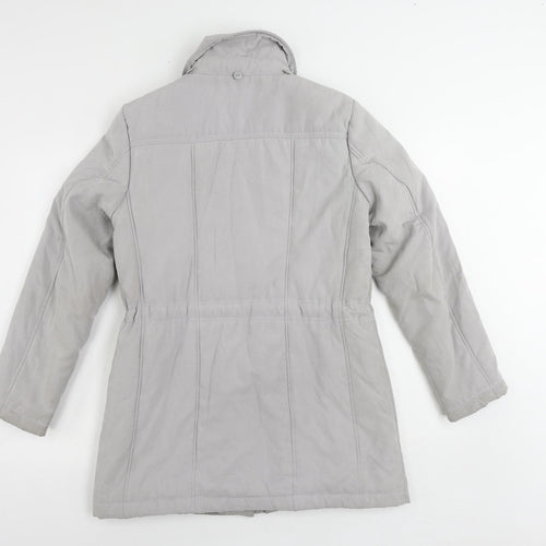 Bonmarché Womens Grey Overcoat Coat Size 10 Zip