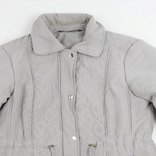 Bonmarché Womens Grey Overcoat Coat Size 10 Zip