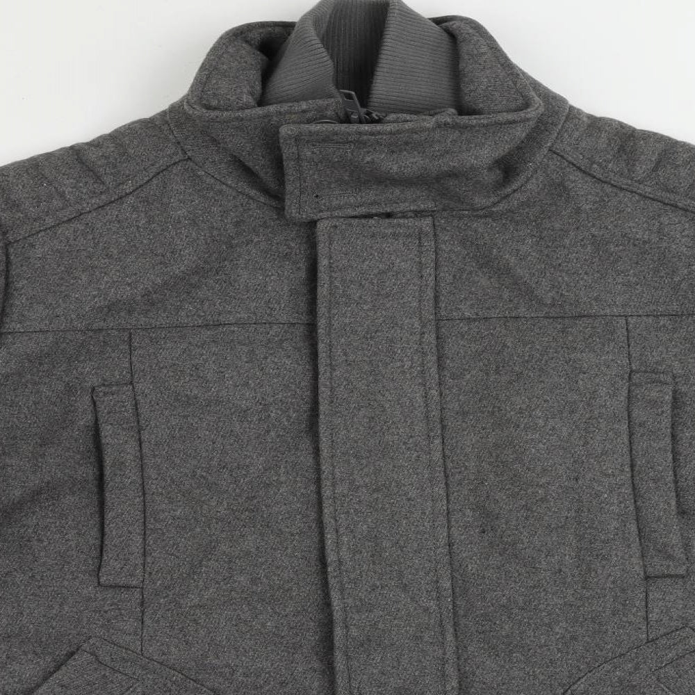 Bershka Mens Grey Jacket Size XL Zip