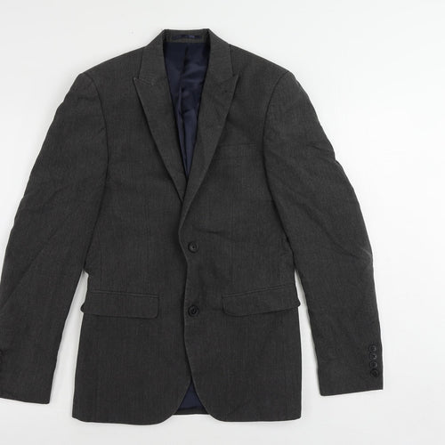 NEXT Mens Grey Polyester Jacket Suit Jacket Size 34 Regular