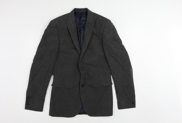 NEXT Mens Grey Polyester Jacket Suit Jacket Size 34 Regular