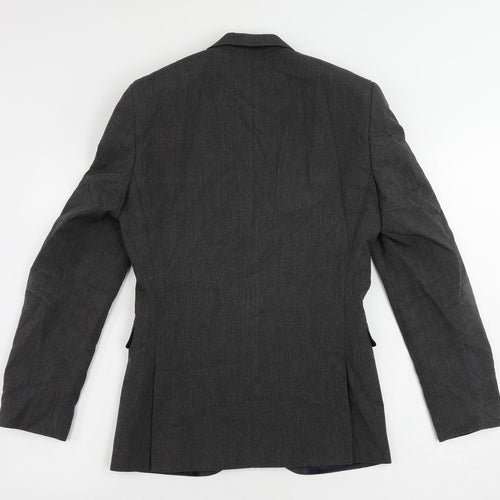 NEXT Mens Grey Polyester Jacket Suit Jacket Size 34 Regular