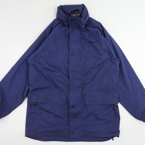 Regatta Mens Blue Windbreaker Jacket Size M Zip - Zipped Pockets