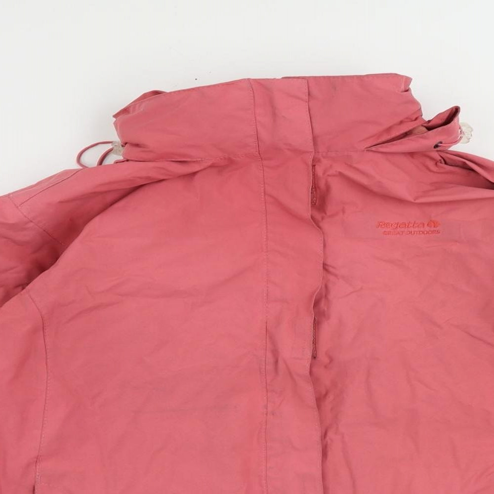 Regatta Womens Pink Windbreaker Jacket Size 12 Zip - Logo