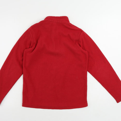 Oxylane Girls Red Polyester Pullover Sweatshirt Size 11-12 Years Zip
