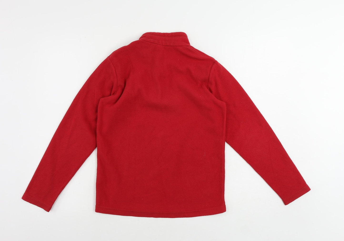Oxylane Girls Red Polyester Pullover Sweatshirt Size 11-12 Years Zip