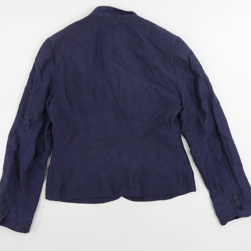 Laura Ashley Womens Blue Jacket Blazer Size 10 Button