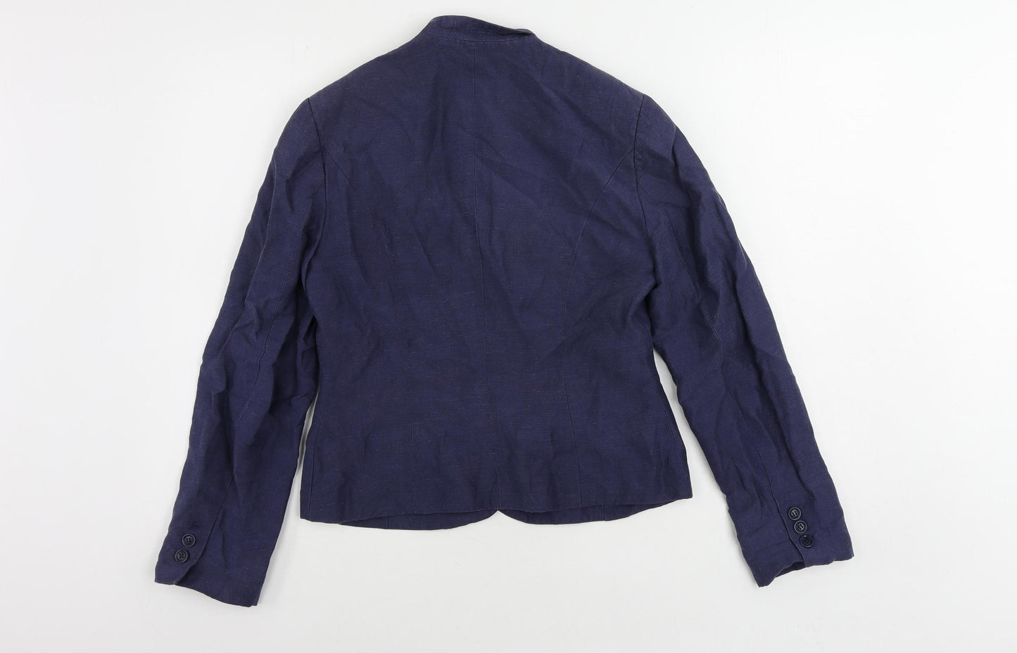 Laura Ashley Womens Blue Jacket Blazer Size 10 Button