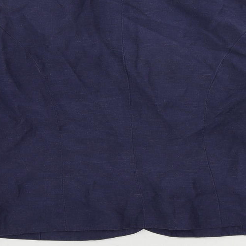 Laura Ashley Womens Blue Jacket Blazer Size 10 Button