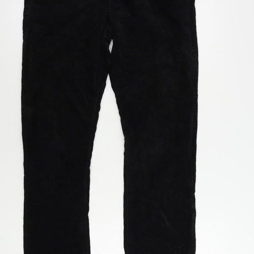 Soon Womens Black Cotton Trousers Size 10 L32 in Regular Zip - Embellished