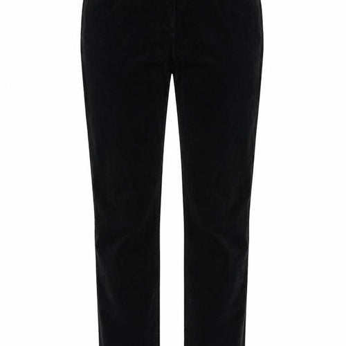 Soon Womens Black Cotton Trousers Size 10 L32 in Regular Zip - Embellished