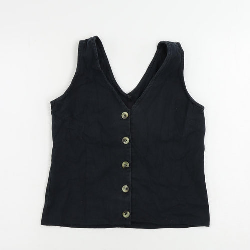 Nasty Gal Womens Blue Jacket Waistcoat Size 6 Button
