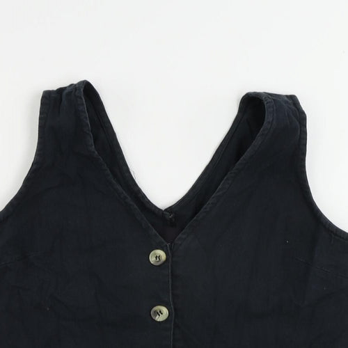 Nasty Gal Womens Blue Jacket Waistcoat Size 6 Button