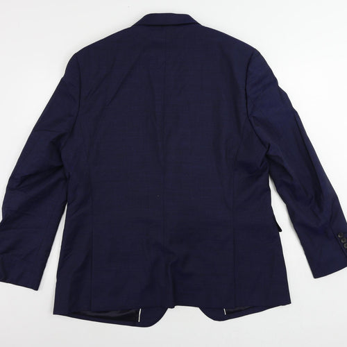 Marks and Spencer Mens Blue Wool Jacket Suit Jacket Size 44 Regular