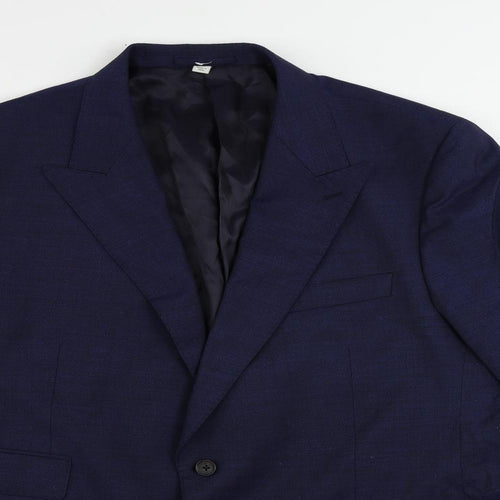 Marks and Spencer Mens Blue Wool Jacket Suit Jacket Size 44 Regular